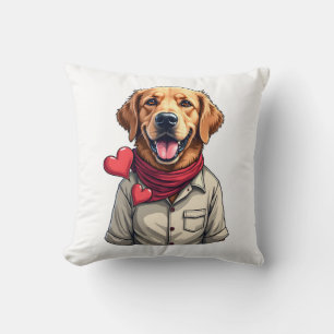 Patriotic Golden Retriever Lover Vintage Shirt 2 Cushion