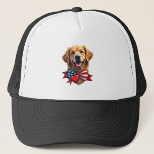 Patriotic Golden Retriever Lover Vintage Shirt Trucker Hat