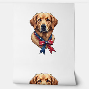 Patriotic Golden Retriever Memorial Day Tee 3 Wallpaper