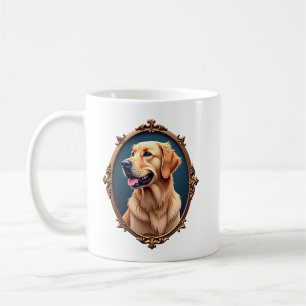 Patriotic Golden Retriever Oval Cameo Shirt 2 Coffee Mug