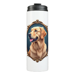 Patriotic Golden Retriever Oval Cameo Shirt 2 Thermal Tumbler