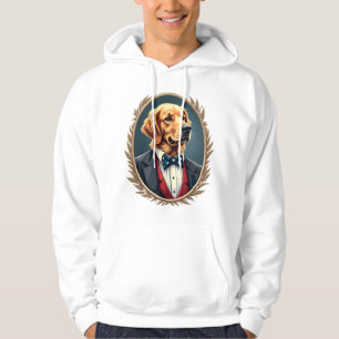 Patriotic Golden Retriever Portrait Vintage Tee 2