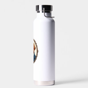 Patriotic Golden Retriever Portrait Vintage Tee Water Bottle