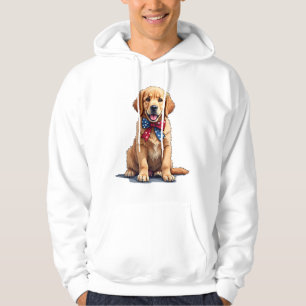 Patriotic Golden Retriever Puppy Vintage Shirt