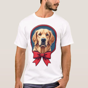Patriotic Golden Retriever Ribbon Halo Shirt
