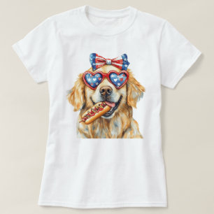 Patriotic Golden Retriever T-Shirt