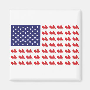 Patriotic Goldwing Motorcycle Magnet