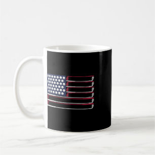 Patriotic Golf American 4th Of July Golf Clubs Ame Coffee Mug