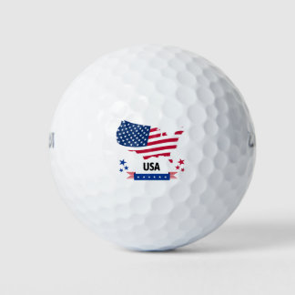 Patriotic Golf Balls American flag