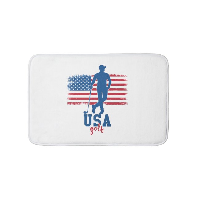 Patriotic Golf USA Bath Mat (Front)