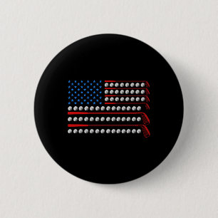 Patriotic Golf Usa Flag Golf Clubs 4th Of July Gol 6 Cm Round Badge