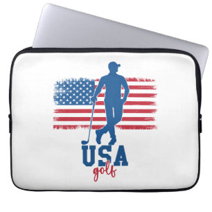 Patriotic Golf USA Laptop Sleeve