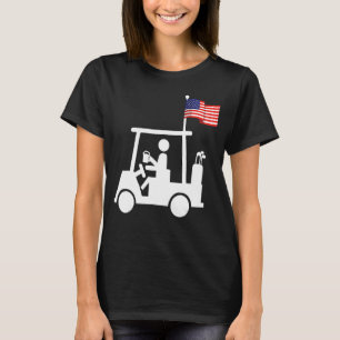 Patriotic Golf Wear USA Strong Golf Cart T-Shirt