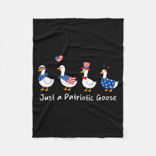 Patriotic Goose 250th Anniversary Funny Usa Duck Fleece Blanket