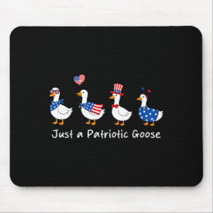 Patriotic Goose 250th Anniversary Funny Usa Duck Mouse Pad