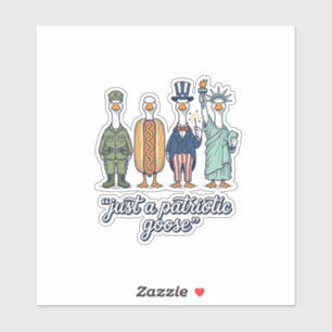 Patriotic Goose Lineup Vintage Vector Shirt_1