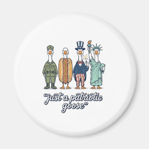 Patriotic Goose Lineup Vintage Vector Shirt_1 Magnet