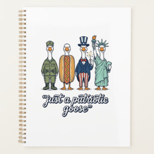 Patriotic Goose Lineup Vintage Vector Shirt_1 Planner
