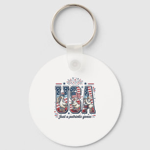 Patriotic Goose USA Vintage Fourth of July Shirt ( Key Ring