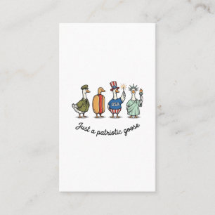 Patriotic Goose Vintage Engraving Funny USA Shirt Business Card