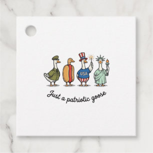 Patriotic Goose Vintage Engraving Funny USA Shirt  Favour Tags