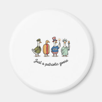 Patriotic Goose Vintage Engraving Funny USA Shirt  Magnet