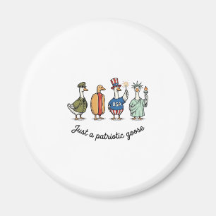 Patriotic Goose Vintage Engraving Funny USA Shirt  Magnet
