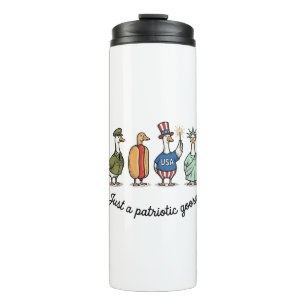 Patriotic Goose Vintage Engraving Funny USA Shirt Thermal Tumbler