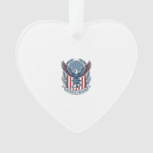 Patriotic Graduation Vector Graphic Tee Ornament