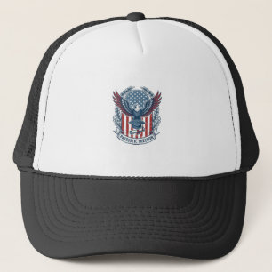 Patriotic Graduation Vector Graphic Tee Trucker Hat
