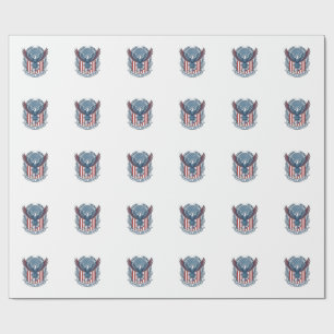 Patriotic Graduation Vector Graphic Tee Wrapping Paper