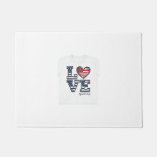 Patriotic Grandma Life Love Vintage Shirt Design_1 Doormat
