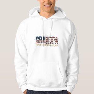 Patriotic Grandpa Hero Protector Legend Vector Des Hoodie