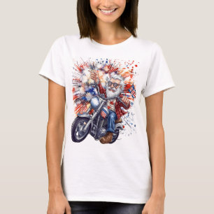 PATRIOTIC GRANDPA RIDING A MOTORCYCLE T-Shirt