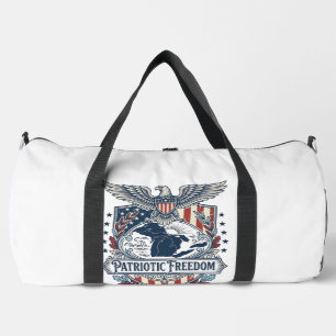 Patriotic Great Lakes Pride Vector Graphic Tee_1 Duffle Bag