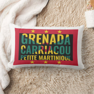 Patriotic GRENADA Flag Lumbar Cushion