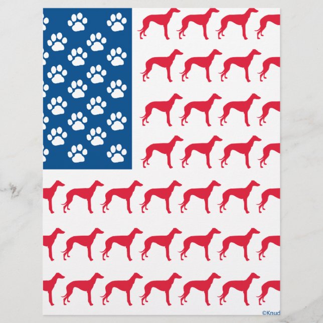 Patriotic Greyhound Dog (Front)