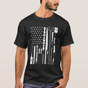 Patriotic Grilling Bbq Utensil Us Flag Pitmaster B T-Shirt