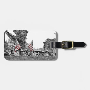 Patriotic Group Women American Flag Circa 1910 Luggage Tag