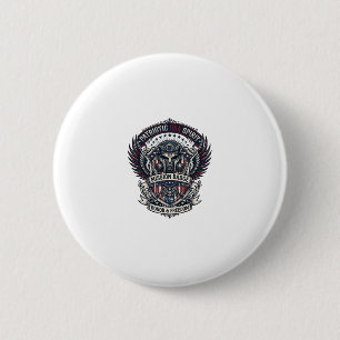 Patriotic Guardian Mask Freedom Military Inspired 6 Cm Round Badge