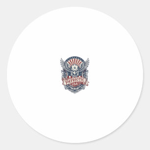 Patriotic Guardian Mask Freedom Military Inspired Classic Round Sticker