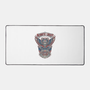 Patriotic Guardian Mask Freedom Military Inspired Desk Mat