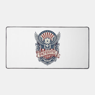 Patriotic Guardian Mask Freedom Military Inspired Desk Mat