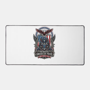 Patriotic Guardian Mask Freedom Military Inspired Desk Mat