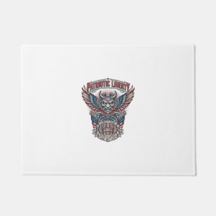 Patriotic Guardian Mask Freedom Military Inspired  Doormat
