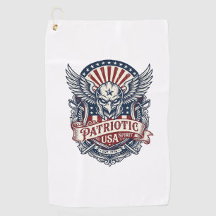 Patriotic Guardian Mask Freedom Military Inspired Golf Towel