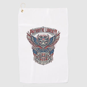 Patriotic Guardian Mask Freedom Military Inspired Golf Towel