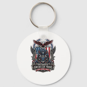 Patriotic Guardian Mask Freedom Military Inspired Key Ring