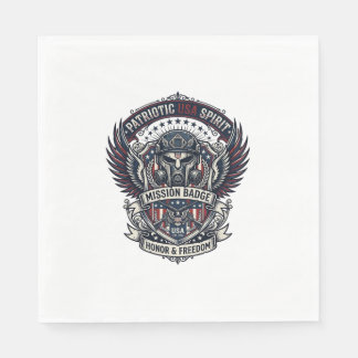 Patriotic Guardian Mask Freedom Military Inspired  Napkin
