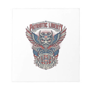 Patriotic Guardian Mask Freedom Military Inspired Notepad
